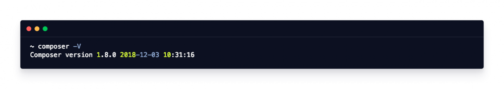 check composer version in terminal